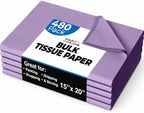 Party Solids Lavender Tissue Paper for Gift Bags 15" X 20" 480 Sheets by Crown+Display