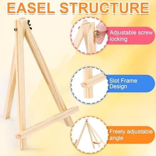 ESRICH 16 PCS 9 Inch Easel for Painting, Easel Stand for Painting Canvas - Image 3