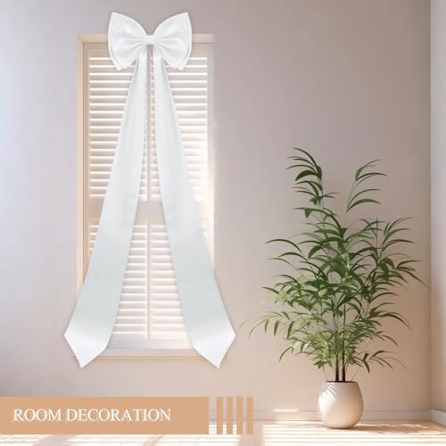 75x18 Inch Giant White Bow Decoration Big Bows for Christmas Trees Wall - Image 6