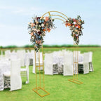 8.53Ft Golden Metal Wedding Arch Backdrop Stand With Base, Balloon Arch Stand Gold Backdrop Stand for Wedding Ceremony Bridal Baby Shower Photo Booth Party Decor (3-Layer Golden Wedding Arch) - Image 4