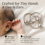 3 Ring 925 Sterling Silver Teether Rattle Ring - Image 5