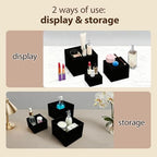 6PCS Black Acrylic Buffet Display Risers 3in to 8in - Image 4