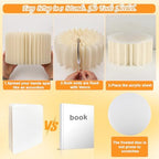 6 Pack Beige Foldable Paper Buffet Risers - Display Stands with Acrylic Top - Image 3