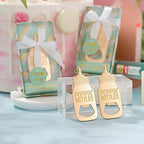 24 Pieces Baby Bottle Openers Shower Favoris, Gifts, Decorations, or Souvenir Guest Gift Boxes, Poppin Design for Baby Boys or Girls (24 Pack Green) - Image 6