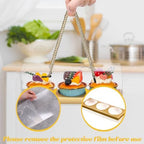 Thenshop 40 Pcs Clear Cupcake Boxes 9x3x3 in 3 Compartment Holder,Gold - Image 4