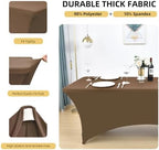 10-Pack 6ft Spandex Table Covers for Rectangle Standard Folding Tables - Wrinkle Resistant Stretch Tablecloths - Ultimate Fitted Table Protector for Parties, Banquet, Wedding - Image 2