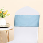 50 Pack Dusty Blue Chair Sashes, Satin Chair Ribbons for Wedding Party Birthday Reception Decorations, Dusty Blue Satin Chair Bows for Chairs - Image 6