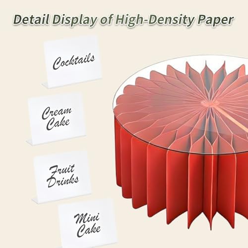 4 Pack Buffet Risers Food Risers for Buffet Table Acrylic Risers Display Stands Tall Cake Stands Cylinder Stands for Party Pedestal Cake Stand Dessert Table Display Set Cupcake Stands Cupcake Display (red, 4) - Image 7