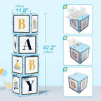 149 pcs Baby Shower Decorations for Boy, 4 Pcs Balloon Boxes,Elephant Foil Balloons, Blue Elephant Theme Baby Shower Decorations Gender Reveal Party Supplies - Image 6