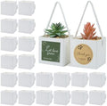 Temlum 2.5 Inch Succulent Wrap Bags (Fits 2.5″ Pots) with Thank You & Let Love Grow Stickers, Small Gift Box for Wedding, Baby Shower, Succulent Party Favors for Guests (White 100pcs) by TEMLUM