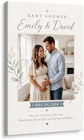 TWING Custom Baby Shower Welcome Sign Photo Canvas Wall Decor, 24 x 36 in by TwingRepublic