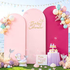 Pink Arch Cover 6.6FT 7.2FT 8FT Party Party Arch Covers Stretchy Backdrop Set of 3 - Image 6