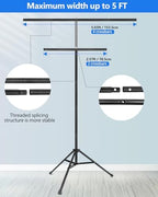 Hemmotop T-Shape Photo Backdrop Stand Portable 7x5ft (HxW) - Image 4