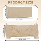Pack of 125 Spandex Chair Sashes without Slider Buckles – Champagne Gold - Image 2