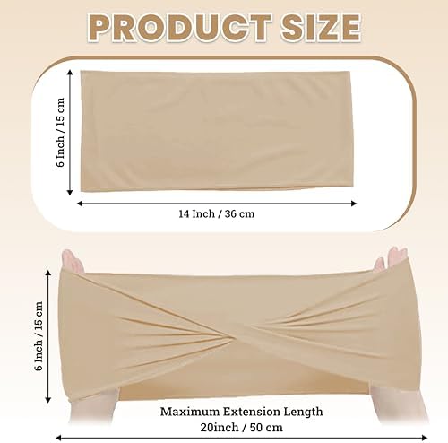 Pack of 125 Spandex Chair Sashes without Slider Buckles – Champagne Gold - Image 2
