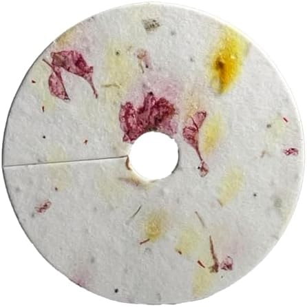 Of The Earth Handmade Paper - Wildflower Seed Paper Wine Glass Tag - 3" Diameter - Set of 36 - Choose Your Paper (37s Pink & Safflower) by OfTheEarth