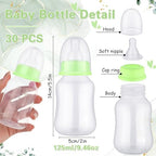 SiliFine 30 Pcs Baby Shower Favor Party Bottle Chug Game, Green - Image 2