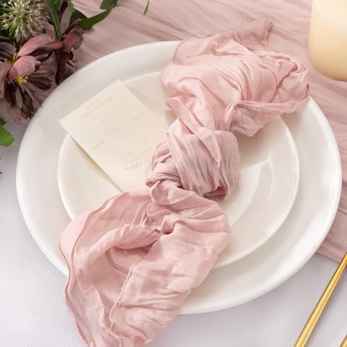 Dusty Pink Cheesecloth Napkins Pink Cloth Napkins Bulk,Set of 100 - Image 3