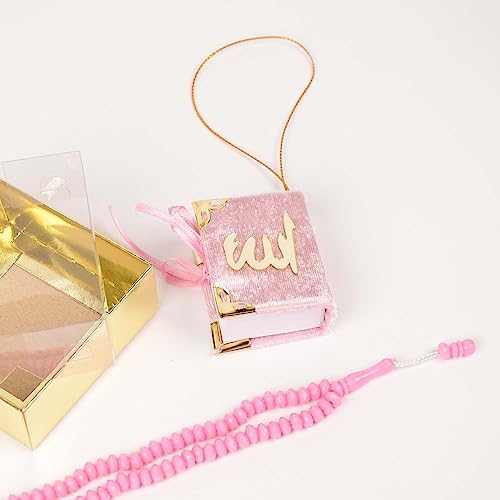 BABY SHOWER CHOCOLATE Set of 10 Islam Quran Tasbeeh Islamic Set | Holy Quran Prayer Beads Gift Box Favor (Pink) - Image 7