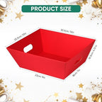 AFOROEOA 6PACK Red Baskets For Gifts Empty, 10x12”Thick Gift Basket with 6Bows 6Bags Empty Gift Baskets for Christmas, Easter, Birthdays, Valentine’s Day Wrapping Gift - Image 2