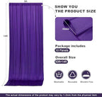 50x14ft Deep Purple Backdrop Curtains for Wedding Party, 10 Panels 14 ft Long Back Drop Cloth, Wrinkle-Free Polyester Drapes for Birthday, Baby Shower, Stage Photography Background - Image 6
