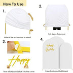 HAINARverS Set of 3 Stretchy Arch Backdrop Covers, White, 6/6.6/7.2FT - Image 5