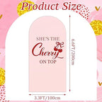 Hunnmingre Pink Cherry on Top Backdrop Arch Cover 6.6 ft Cherry Decoration - Image 3