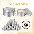 50 Pcs 2oz Bulk Mini Eucalyptus Scented Soy Candle Set, Wedding Favors for Guests, Natural Soy Wax, Perfect for Party Favors, Home Decor & Event Supplies - Image 2