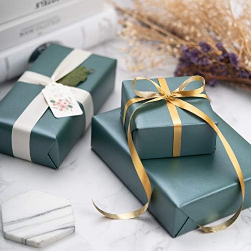 RUSPEPA Green Matte Wrapping Paper - Solid Color Pearly Lustre Paper Perfect for Wedding, Birthday, Christmas, Baby Shower - 30 Inches x 100 Feet - Image 3