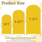 FOTSHARER Gold Arch Cover Wedding 6FT 6.6FT 7.2FT Arch Spandex Cover Set of 3 Chiara Wall Covers for Arch Stand Fitted Stretchy Arch Backdrop Stand Cover Arch Fabric Backdrop Cover for Ornaments - Image 3
