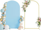 Wokceer 7.2FT Arch Backdrop Stand and Cover Set,Arch with Dusty Blue Cover by Wokceer