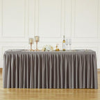 Wish Care Natural Polyester Table Clothes for 4 Foot Rectangle Tables, Wrinkle Free Fitted Table Cover with Pleated Ruffle Table Skirt for Birthday Party Wedding Trade Show Event Display - Image 4