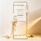 Wedding Sign Stand Adjustable Metal Easel Stand for Welcome Signs,Gold - Image 3