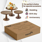 Tidita Set of 3 Size Wood Cake Stand Set, Easy To Assemble, Removable Tray - Image 4