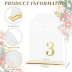 Frosted Wedding Table Numbers 1-30 with Stands - 5.5x7 Inch - Image 2
