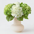ZYTUYO 2PCS White & 2PCS Green Fake Hydrangea Real Touch 20" Latex Artificial Hydrangea Flowers with Long Stems for Outdoor Indoor Spring Home Decor Porch Party Wedding Xmas Floral Arrangements by ZYTUYO