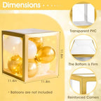 Ledido Transparent Balloon Boxes with 78 Letters Numbers Fairy Lights 6PCS - Image 3