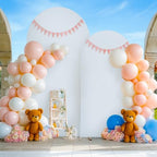 White Arch Cover Set of 2-7.2 and 6ft Arch Backdrop Cover Spandex Wedding Arch Stand Covers for Bridal Shower Wedding Baby Shower Birthday Party Ceremony Banquet Photo Background Decorations - Image 2