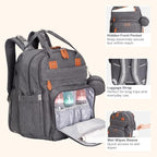BabbleRoo Extra Large Diaper Bag Backpack, Expandable Baby Bag with Up to 50% More Capacity - Travel Essentials Baby Bag Tote with Changing Pad, Stroller Straps & Pacifier Case - Unisex, Dark Gray - Image 5