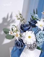 Artificial Flower Box Set Faux Flowers Fake Roses with Stems for DIY - Image 5