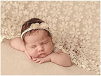 Honra Orraphtstu Baby Photography Props Lace Blanket for Newborn Photoshoot Layers Photo Posing Backdrop Boho(M, Beige B) by Unknown