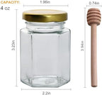 30 Pack 4oz Honey Jars with Gold Lids and Wooden Honey Sticks - Image 2