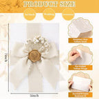 Fuyoooo 50 Set Wedding Invitations Wraps Set Pre Folded Vellum Jackets for 5 x 7 Invitations Self Adhesive Wax Seal Stickers Dried Baby's Breath Chiffon Silk Ribbon for Craft DIY (Wildflower Style) - Image 3