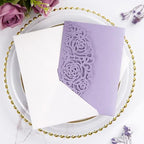 50PCS Purple Blank Wedding Invitations Shower Birthday Quince Party Invites - Image 2