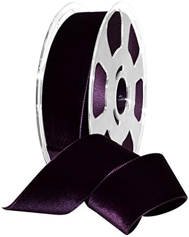 Morex Ribbon Velvet Ribbon Nylvalour, 1.5"" x 11 Yd, Eggplant (01240/10-581) by MorexRibbon