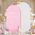 Pink White Arch Cover 7.2 & 6FT Stretch Spandex Wedding Backdrop Cover by Besutolife