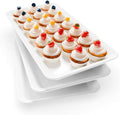 Bumusty 3-Pack Large Melamine Serving Trays Set, 17 x 8.6 in, White by BUMUSTY