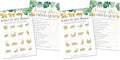 Hadley Designs Hilarious Baby Shower Games Set – 25 Double-Sided Cards for 25 Guests, 2 Games, Baby Animal Matching, Nursery Rhyme, Gender Neutral and Fun for Boys & Girls (Safari) (Pack of 2) by HadleyDesigns