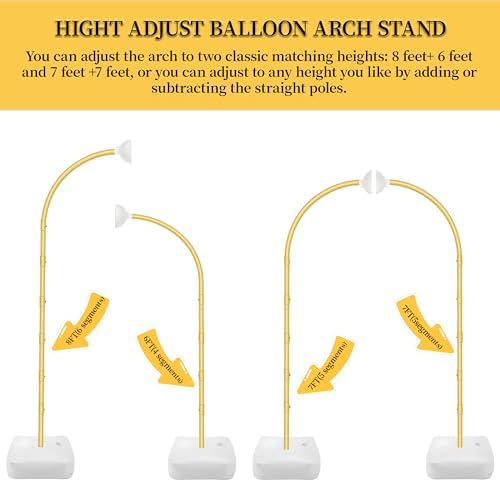 Balloon Arch Kit,Adjustable 8.2FT & 6FT Half Balloon Arch Stand - Image 2