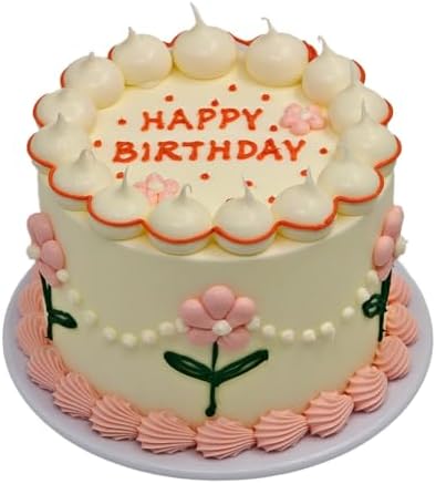 Nice purchase Realistic Fake Birthday Cake Fake Food Bakery Shop Display Model Party Decoration Pro Cake Faux Replica Cake (6 inch Wide & Style E) by Nice+purchase